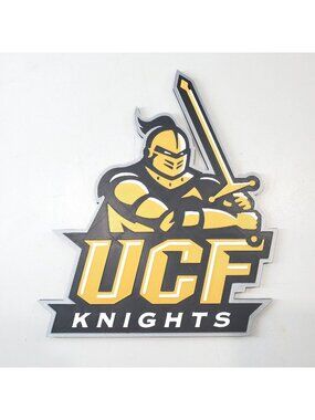 UCF Knights Logo Sign With Stand - 3D Printed Decorative Wall Art -College Sport